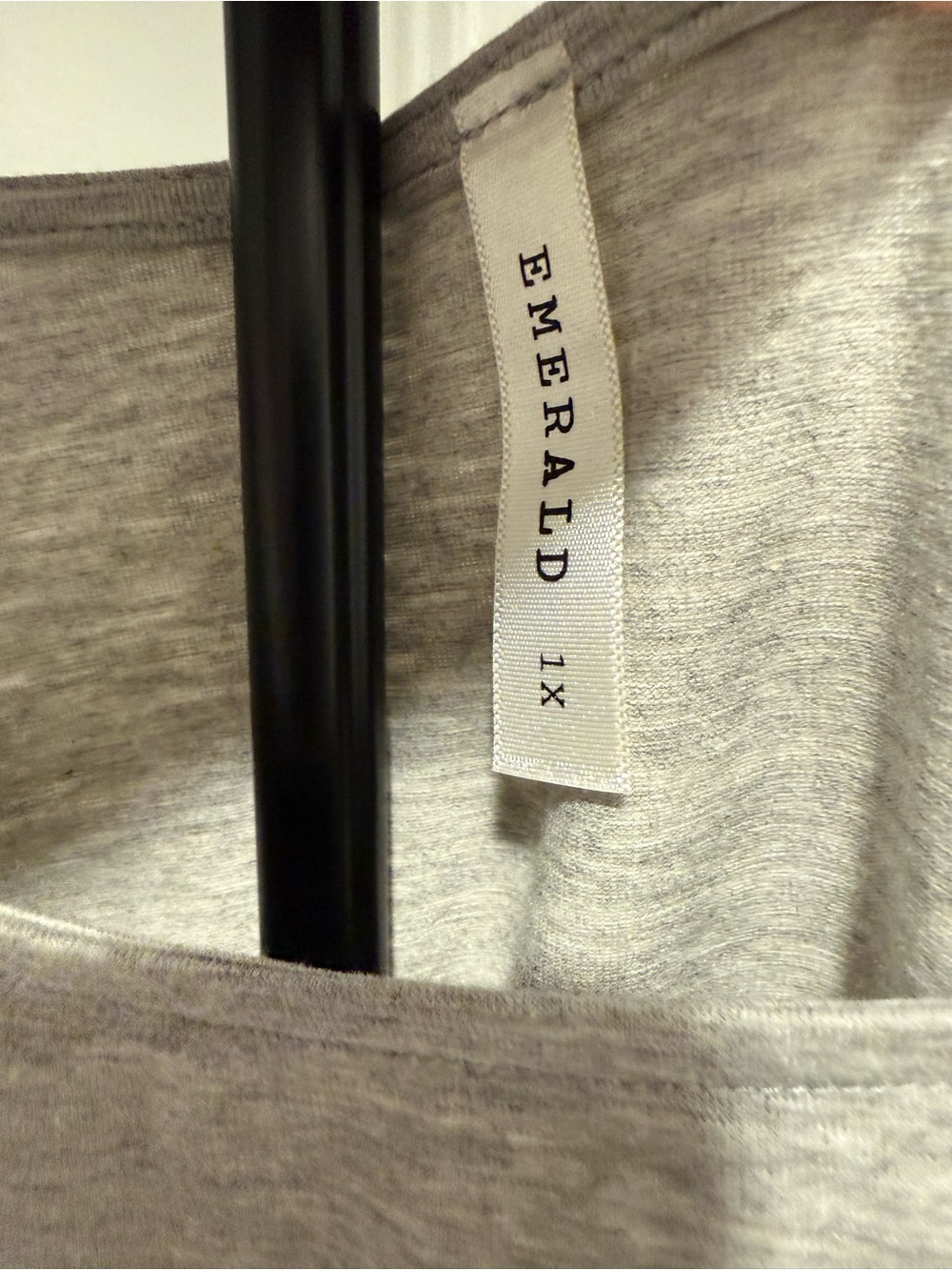 Emerald Light Gray Relaxed Boatneck Short Sleeve Top - Picture 3 of 10